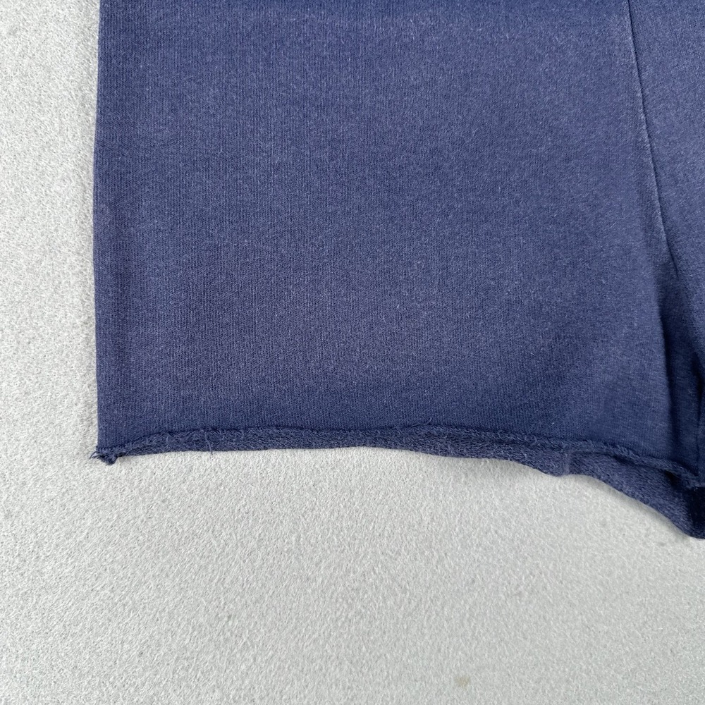 Vtg 90s Abercrombie & Fitch Sweat Shorts Women's Medium Blue University Cut Off - Picture 7 of 16